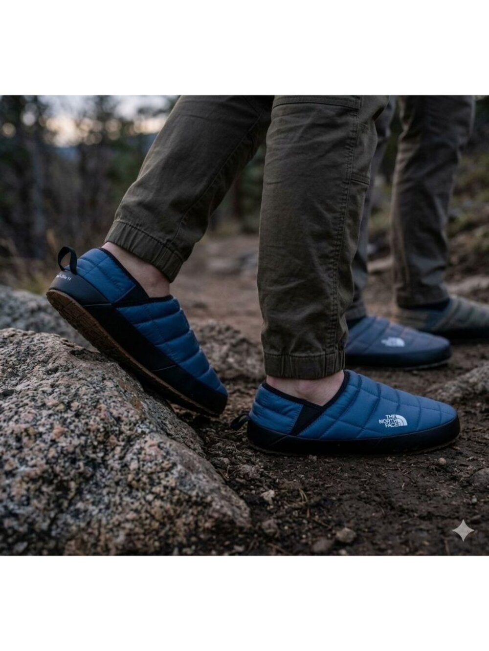 The North Face Mule V ThermoBall Puffer Slippers Blue Black Slip On Shoes Men 11